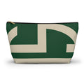 Signia Block Accessory Pouch, Dark Green & Cream