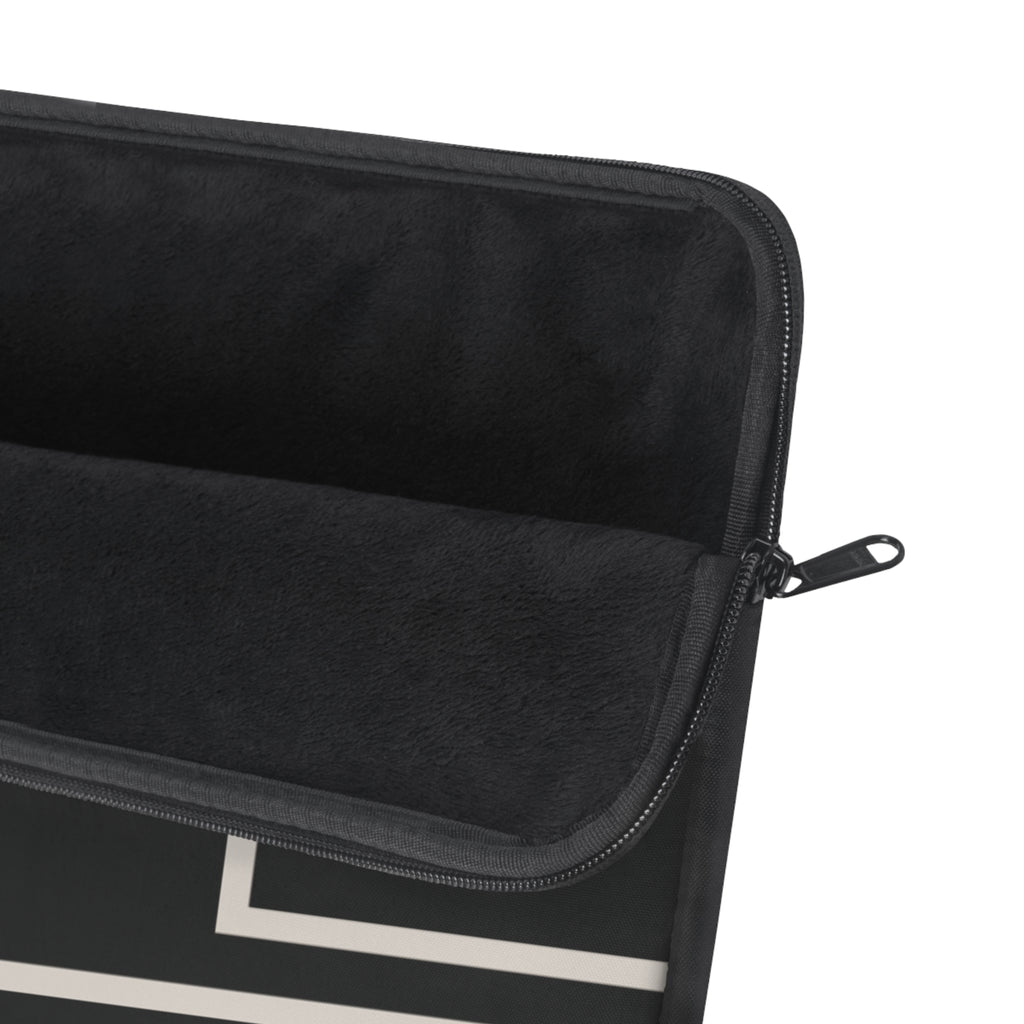 Personalized Laptop Sleeve, Black/Ivory