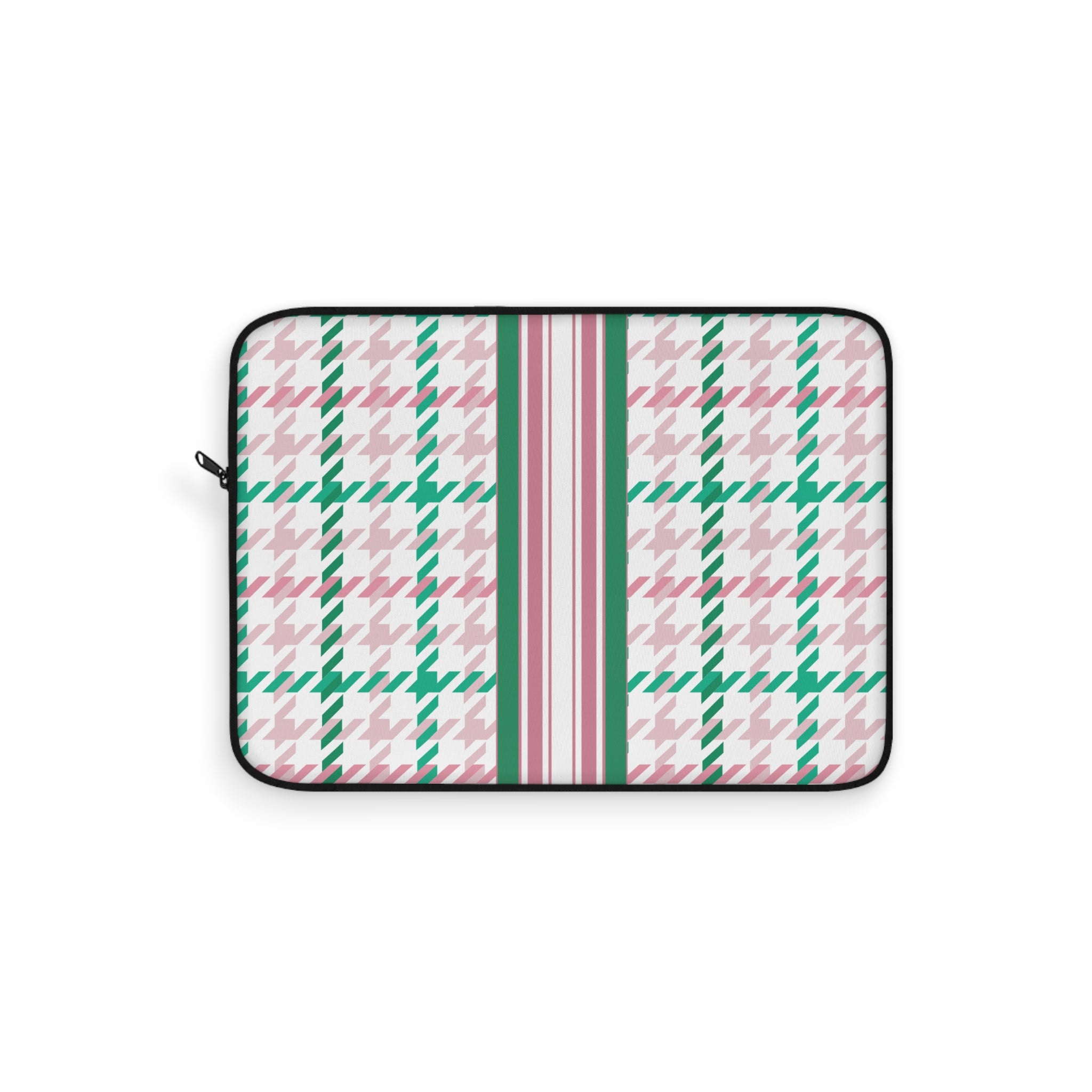 Houndstooth & Stripes Slim Protective Laptop Sleeve — Available in 12", 13", 15"