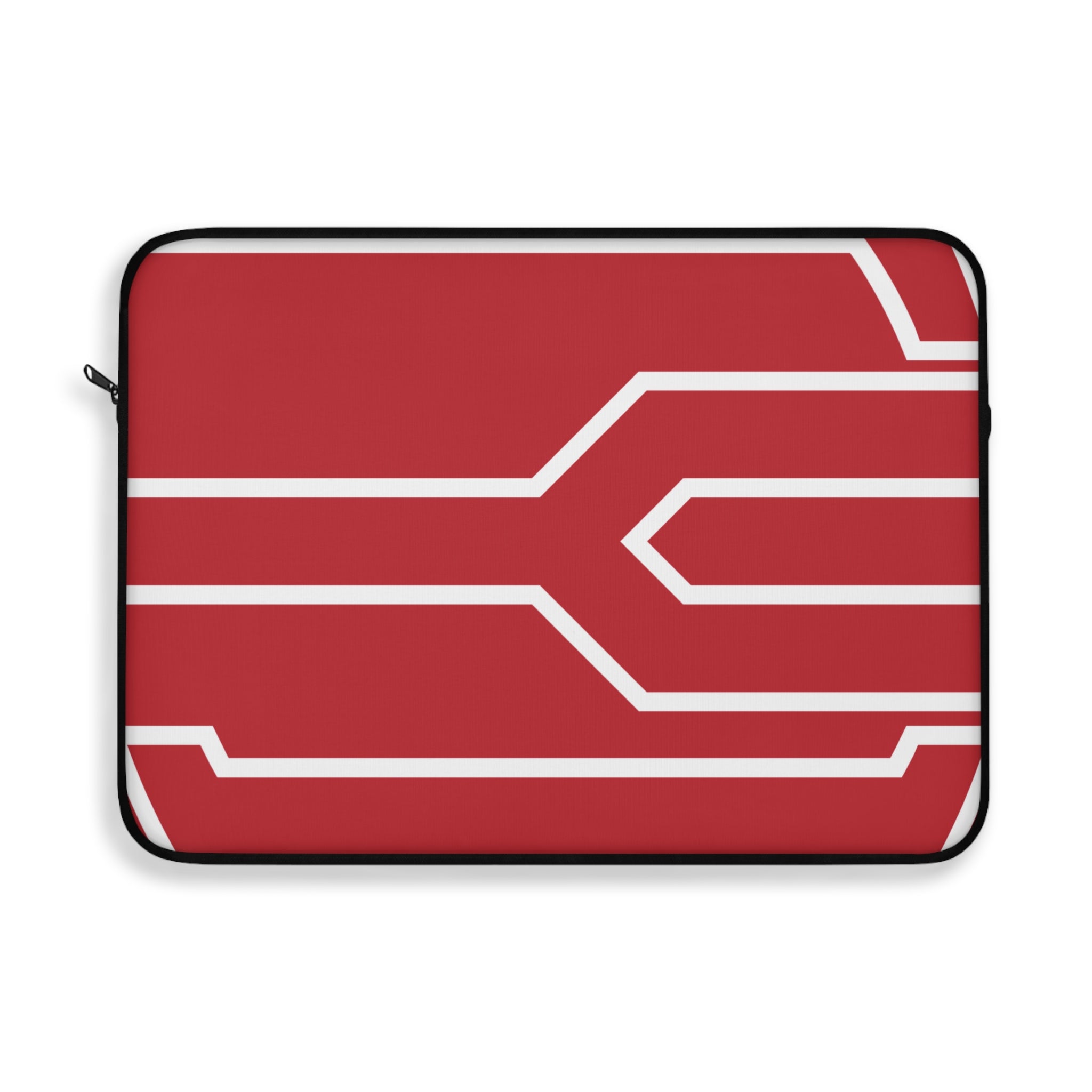 Red & White Personalized Slim Padded Laptop Sleeve
