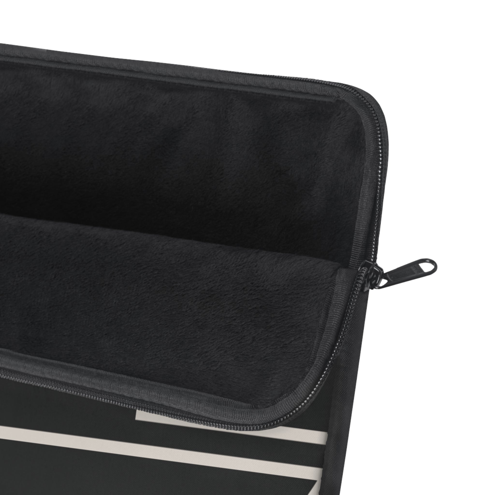 Black & Ivory Personalized Slim Padded Laptop Sleeve