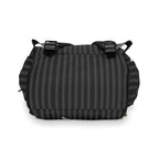 Pinstripe in Bloom Commuter Backpack, Black/Gray