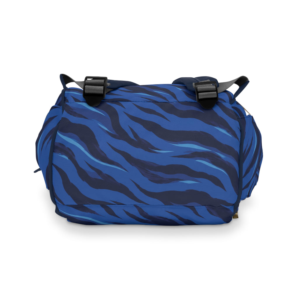 Blue Tiger Stripe Commuter Backpack | Women’s Navy & Royal Blue Work and Travel Bag
