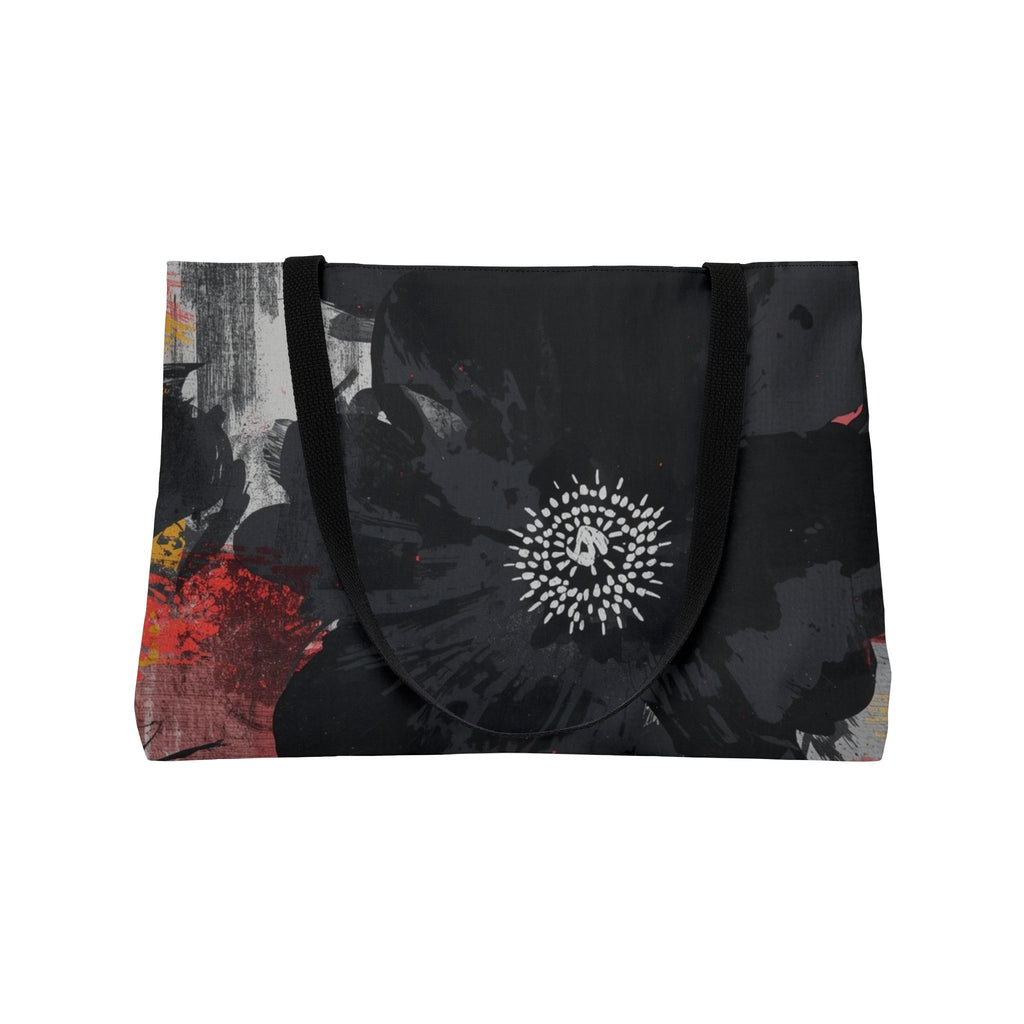 Floral Noir Oversized Carryall Weekender Tote Bag