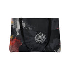 Floral Noir Oversized Carryall Weekender Tote Bag