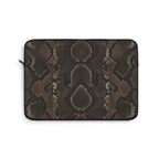 Python Allure Padded Laptop Sleeve | Olive & Brown Snakeskin Print Computer Case