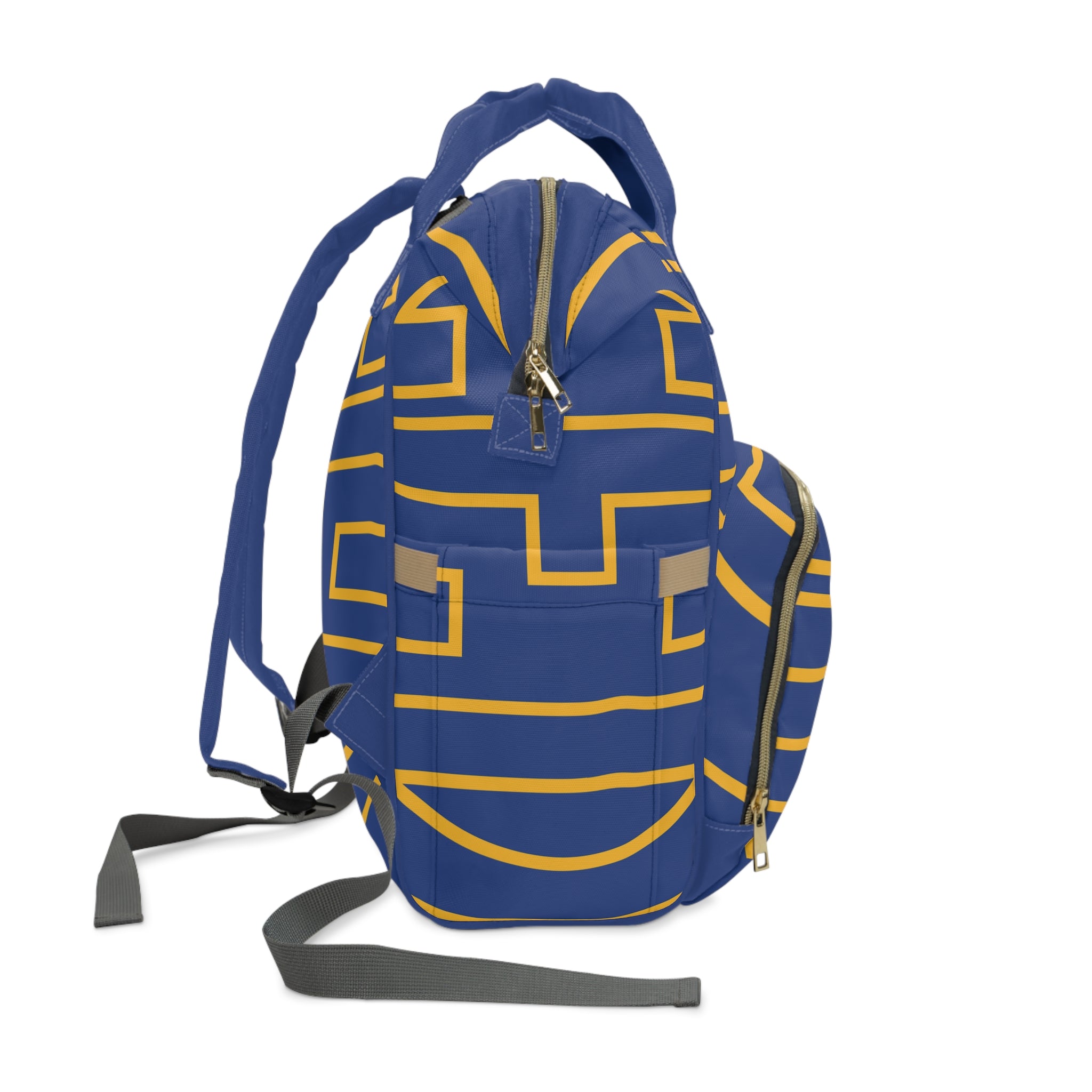 Personalized Multifunctional Backpack, Blue/Yellow