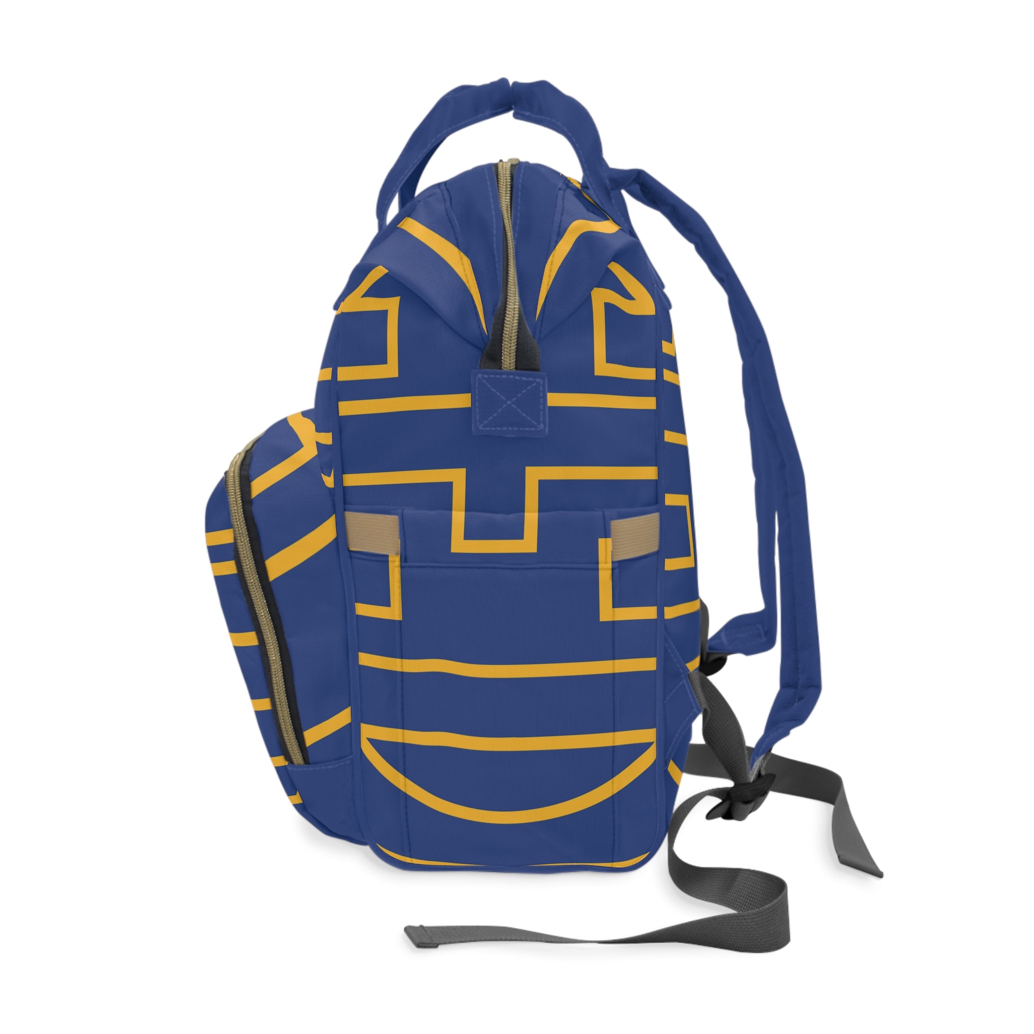 Personalized Multifunctional Backpack, Blue/Yellow