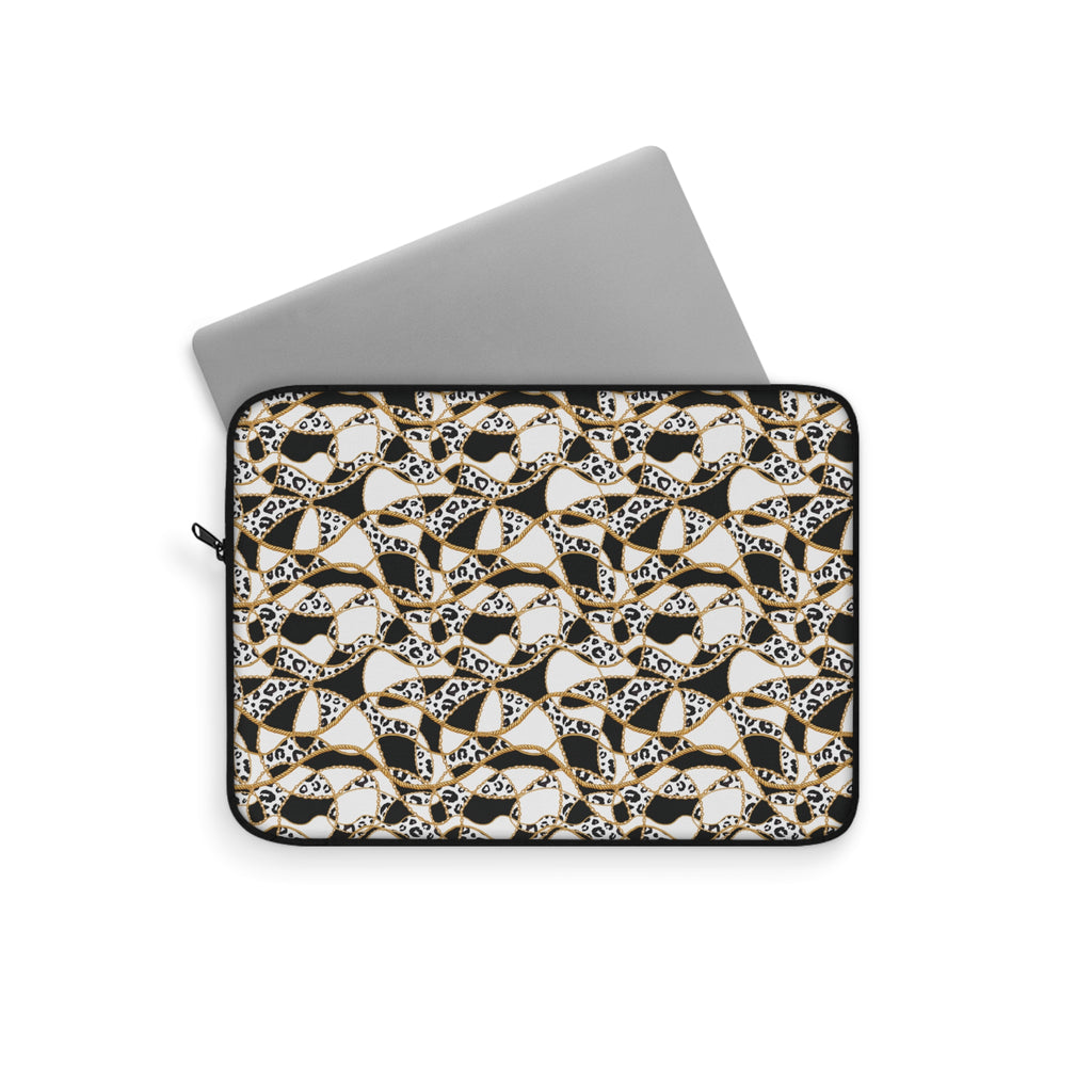 Leopard Chain Pattern Laptop Sleeve
