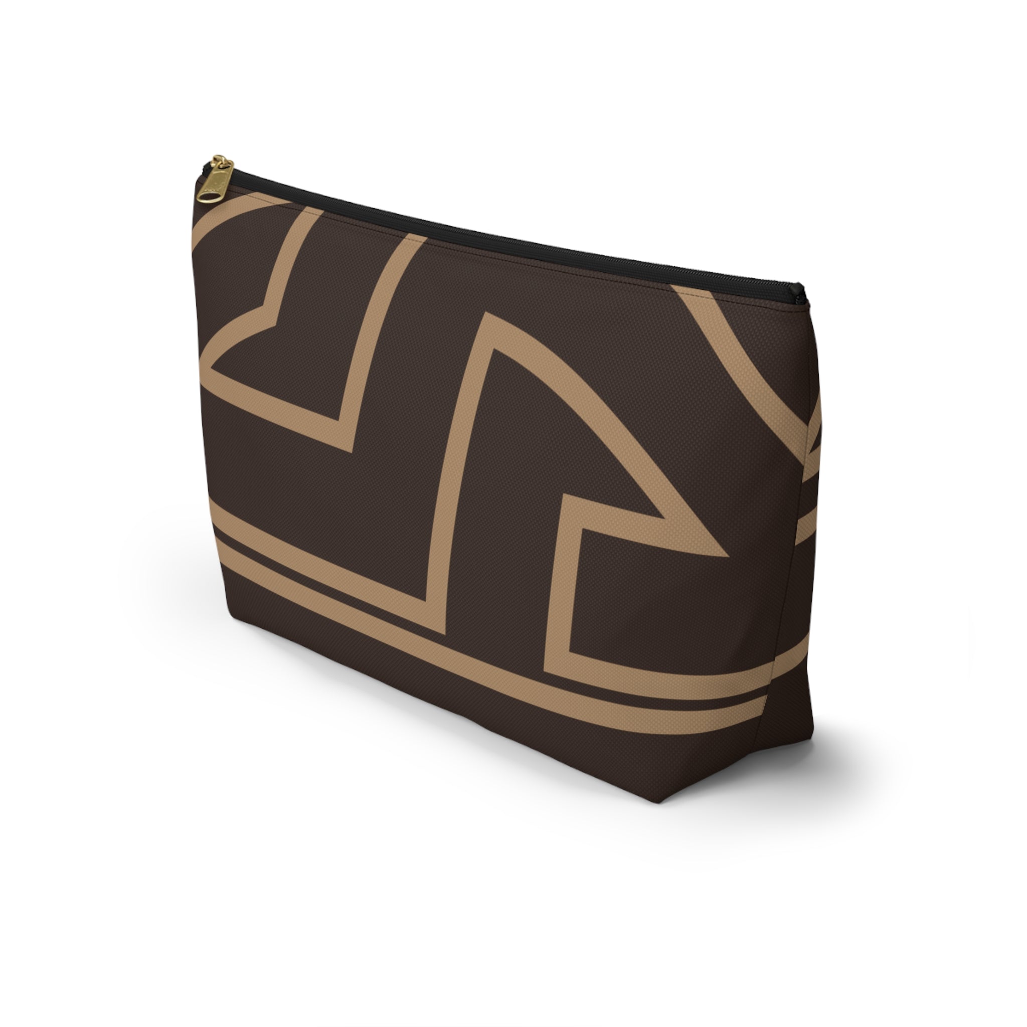 Signia Frame Monogram Accessory Pouch, Brown/Tan