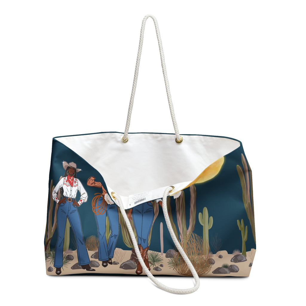 Desert Cowgirls Packable Oversized Carryall Tote — Lightweight Multipurpose Beach & Travel Bag