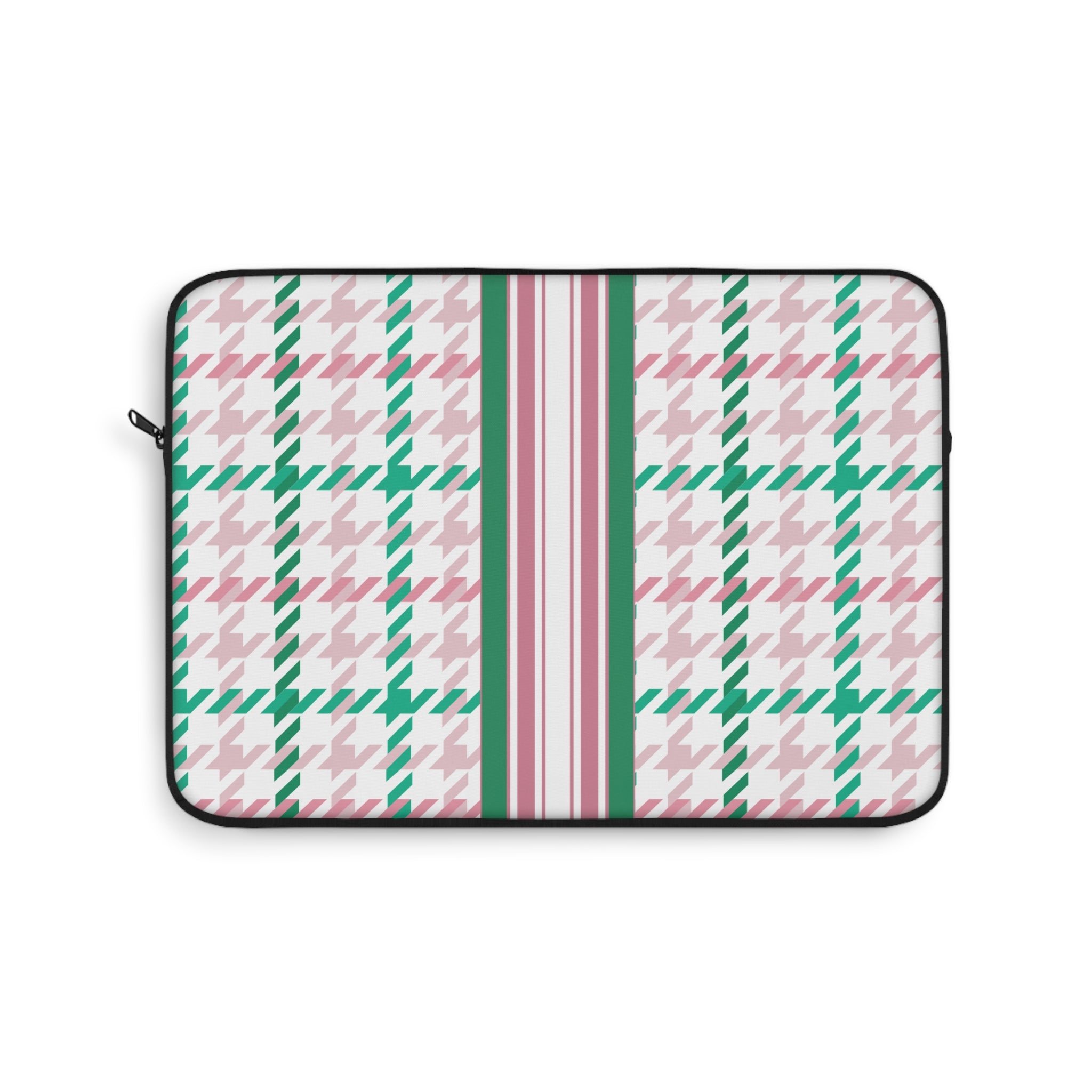 Houndstooth & Stripes Slim Protective Laptop Sleeve — Available in 12", 13", 15"