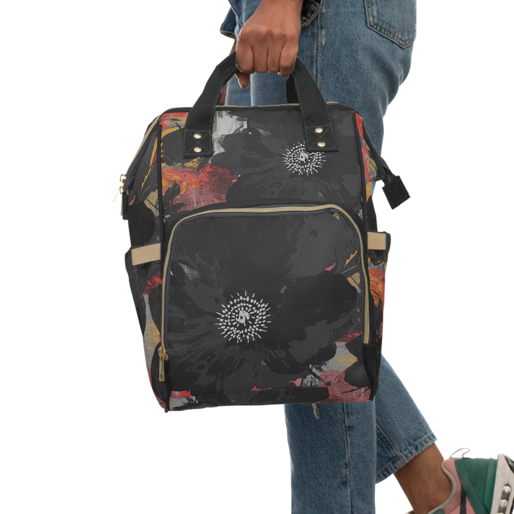 Floral Noir Commuter Backpack