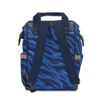 Blue Tiger Stripe Commuter Backpack | Women’s Navy & Royal Blue Work and Travel Bag