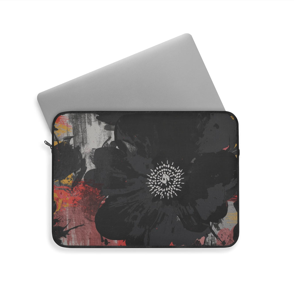 Floral Noir Slim Protective Laptop Sleeve — Available in 12", 13", 15"
