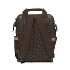 Brown Giraffe Nylon Multifunctional Carry-On Backpack — Lightweight Travel & Everyday Essential