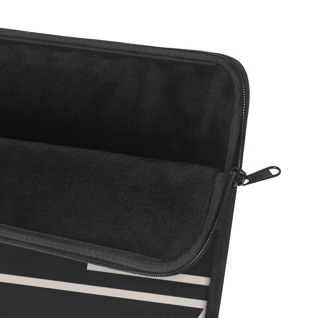 Personalized Laptop Sleeve, Black/Ivory