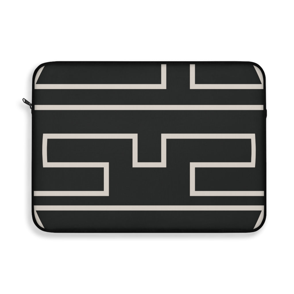 Personalized Laptop Sleeve, Black/Ivory
