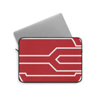 Red & White Personalized Slim Padded Laptop Sleeve