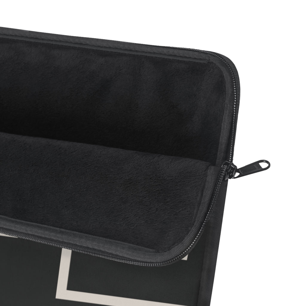 Personalized Laptop Sleeve, Black/Ivory