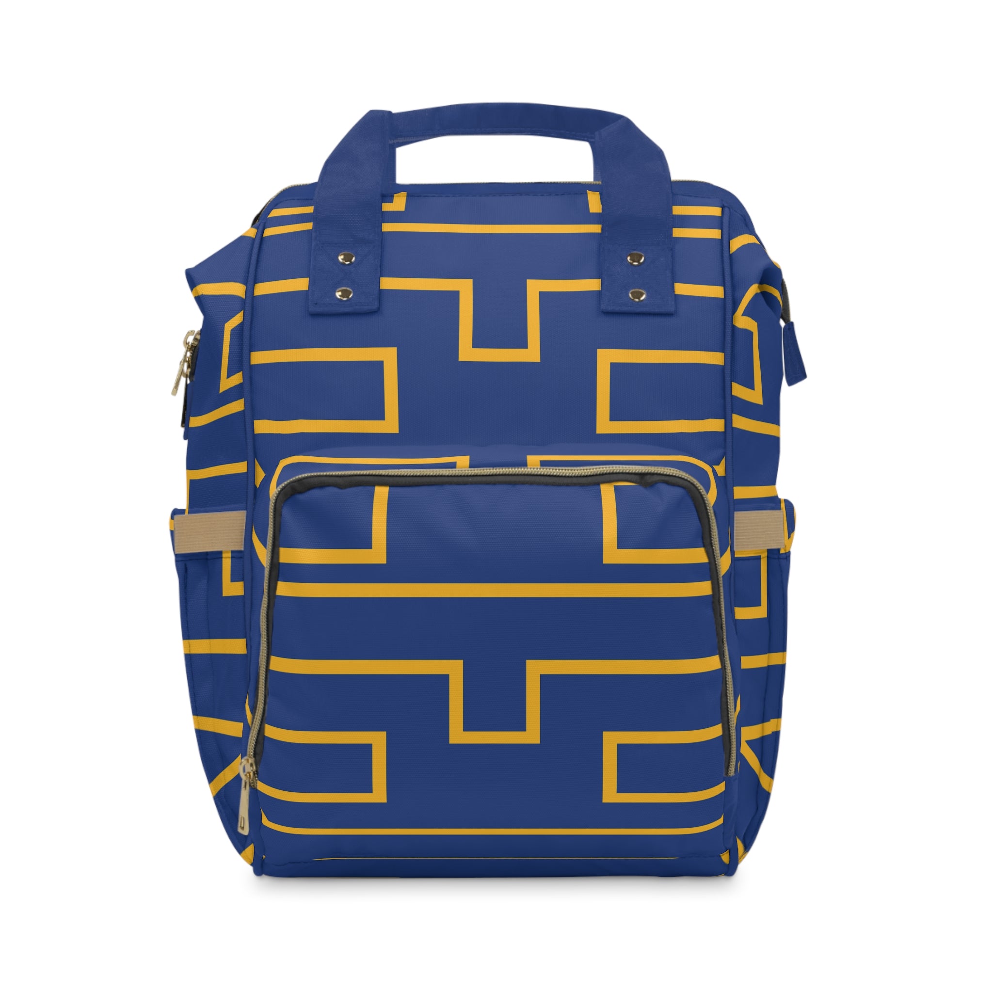 Personalized Multifunctional Backpack, Blue/Yellow