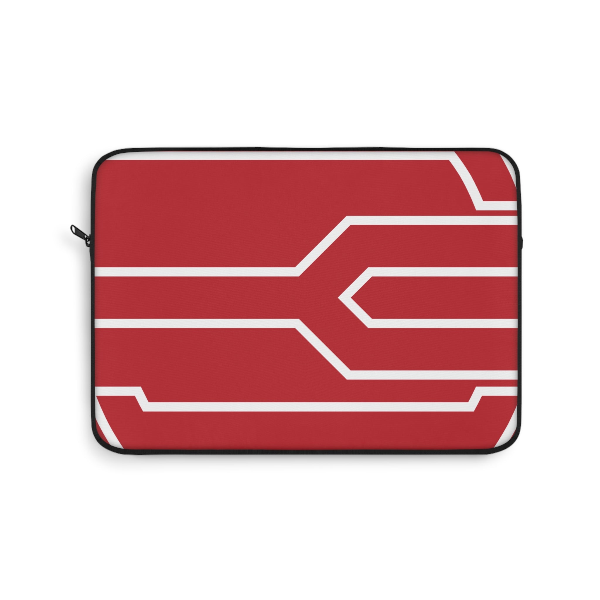 Red & White Personalized Slim Padded Laptop Sleeve