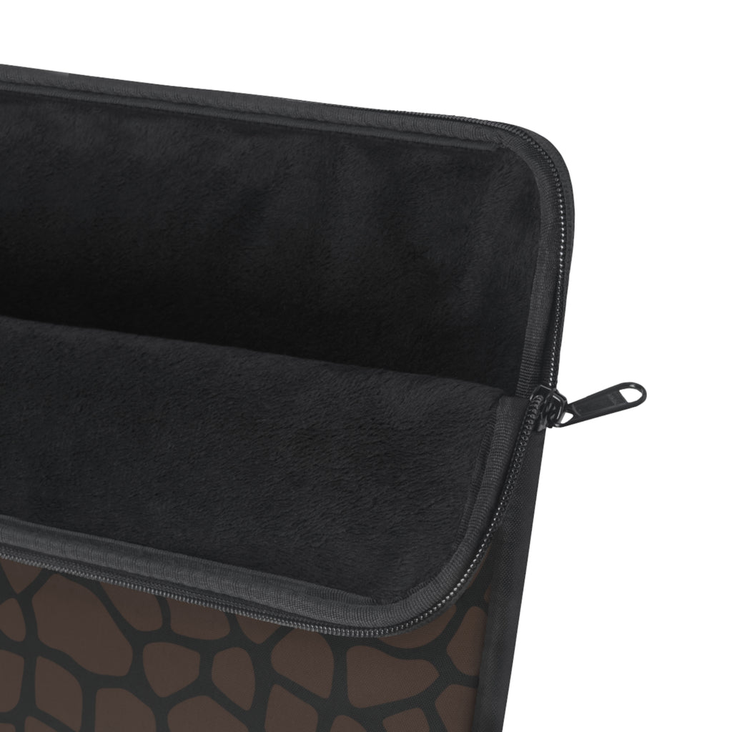 Brown Giraffe Slim Protective Laptop Sleeve —  Available in 12", 13", 15", Brown/Black