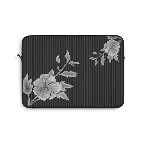 Floral Noir Slim Protective Laptop Sleeve —  Available in 12", 13", 15"
