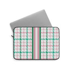 Houndstooth & Stripes Slim Protective Laptop Sleeve — Available in 12", 13", 15"