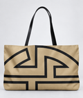 Bold Personalized Monogram Weekender Tote Bag – Natural & Black