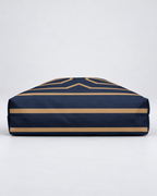 Bold Personalized Monogram Weekender Tote Bag – Navy & Camel