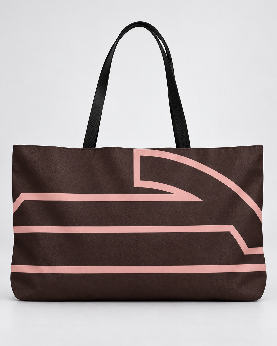 Bold Personalized Monogram Weekender Tote Bag – Chocolate & Blush