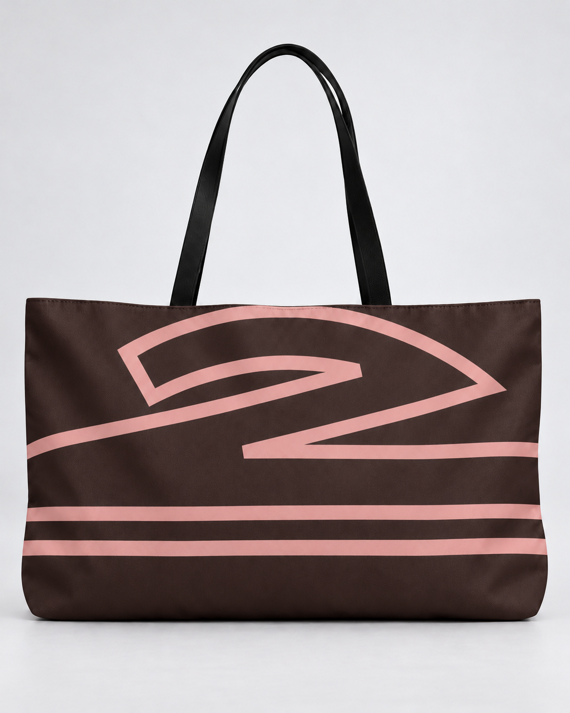 Bold Personalized Monogram Weekender Tote Bag – Chocolate & Blush
