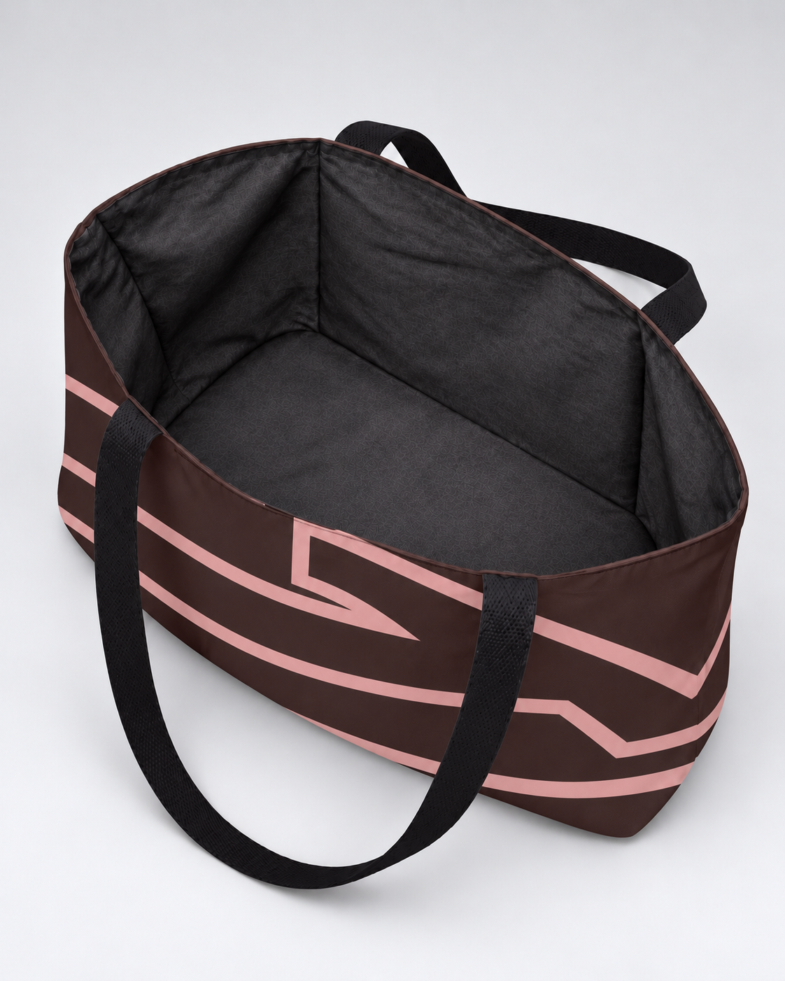 Bold Personalized Monogram Weekender Tote Bag – Chocolate & Blush
