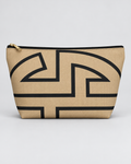 Bold Personalized Monogram Accessory Cosmetic Pouch – Natural & Black