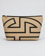 Bold Personalized Monogram Accessory Cosmetic Pouch – Natural & Black
