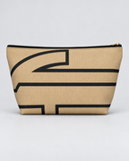 Bold Personalized Monogram Accessory Cosmetic Pouch – Natural & Black