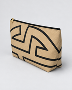 Bold Personalized Monogram Accessory Cosmetic Pouch – Natural & Black