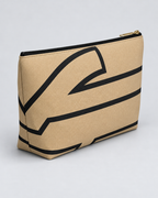 Bold Personalized Monogram Accessory Cosmetic Pouch – Natural & Black