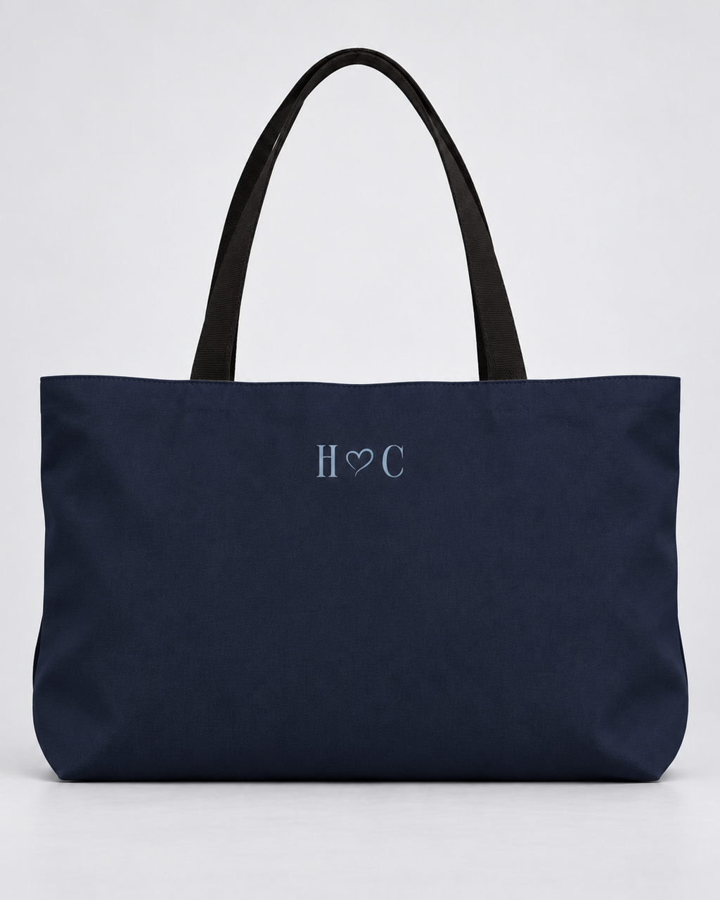 Personalized Mrs. Bridal Weekender Tote | Custom Bride Bag with Last Name, Wedding Year & Couple’s Initials, Ivory & Navy