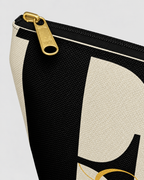 Personalized Classic Initial Cosmetic Pouch | Custom Monogram Makeup Bag with Script Name