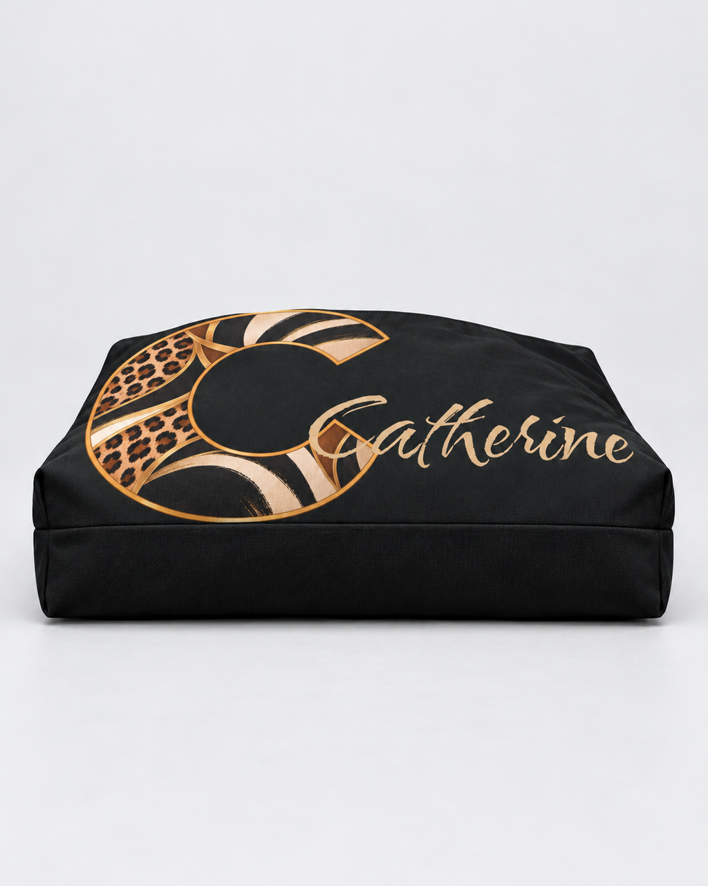 Personalized Wild Initial Weekender Tote | Leopard Print Monogram Travel Bag with Custom Name