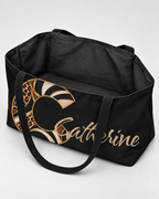 Personalized Wild Initial Weekender Tote | Leopard Print Monogram Travel Bag with Custom Name