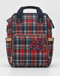 Rogue Rosette Plaid Backpack | Women’s Red & Navy Commuter Bag