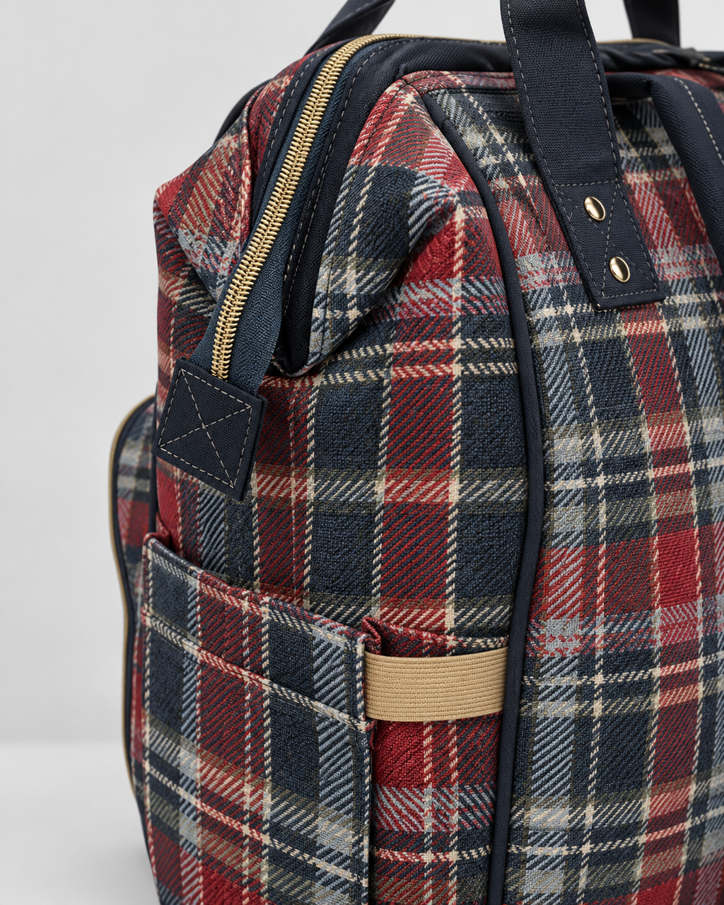Rogue Rosette Plaid Backpack | Women’s Red & Navy Commuter Bag