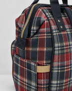 Rogue Rosette Plaid Backpack | Women’s Red & Navy Commuter Bag
