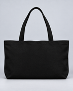 Personalized Elegant Script Monogram Weekender Tote | Custom Three-Initial Travel Bag, Black & Gold