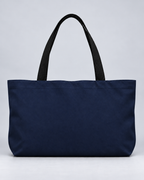 Personalized Elegant Script Monogram Weekender Tote | Custom Three-Initial Travel Bag, Navy