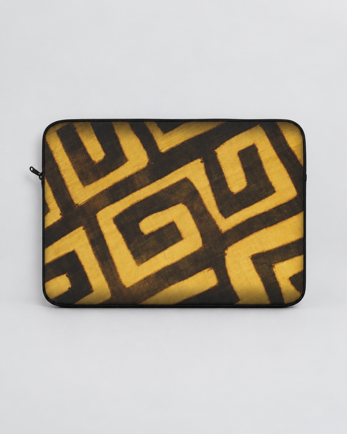 Savannah Gold Padded Laptop Sleeve | Gold & Brown Geometric Computer Case