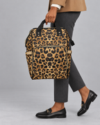 Wild Essence Leopard Print Commuter Backpack | Women’s Work & Travel Bag, Personalization Available